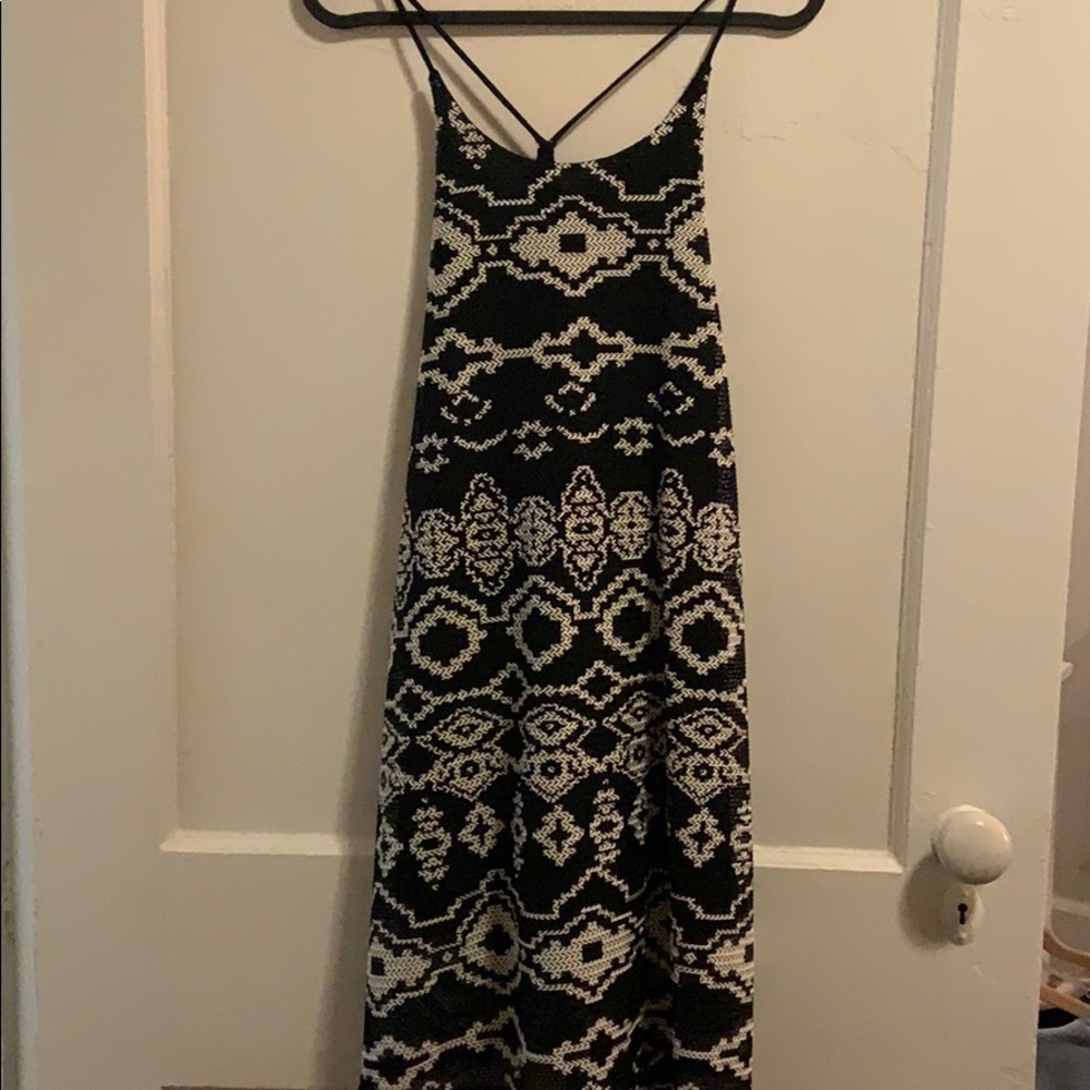 Black and white dress with pattern